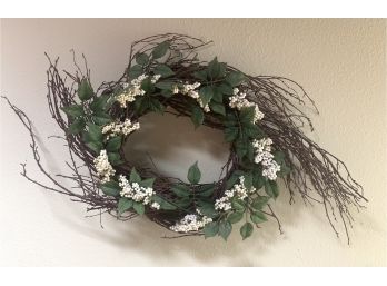 Wreath With Faux Greenery