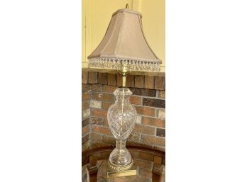 Crystal Table Lamps With Brass Base