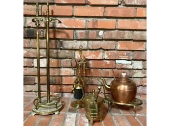 Brass Fireplace Tool Bundle