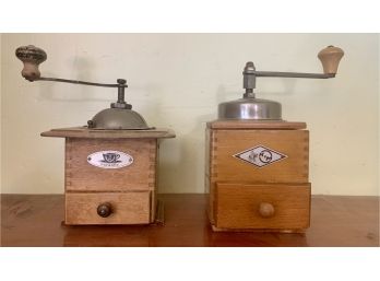 Pair Of Vintage Coffee Mils