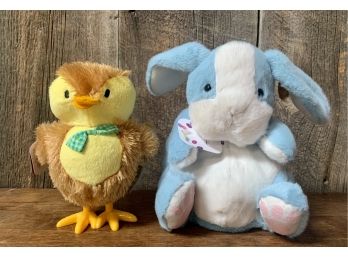 NEW! Chick Candy Dispenser & Blue Bunny Plush Toy