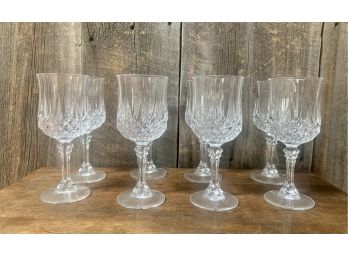 8  D'arque Cut Crystal  Wine Glasses