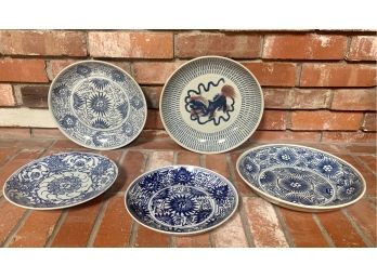 5 Chinese Stoneware Dishes