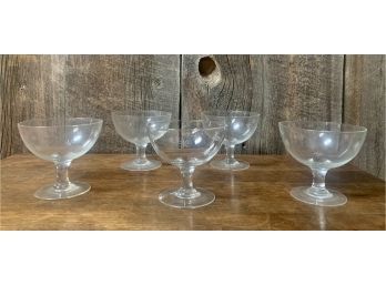 5 Sherbet Footed Glasses