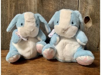 NEW! 2 Blue Bunnies Plush Toy