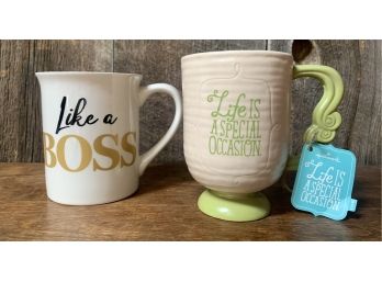NEW! 2 Mugs With Quotes