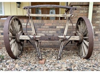 Antique Wagon Wheel Cart
