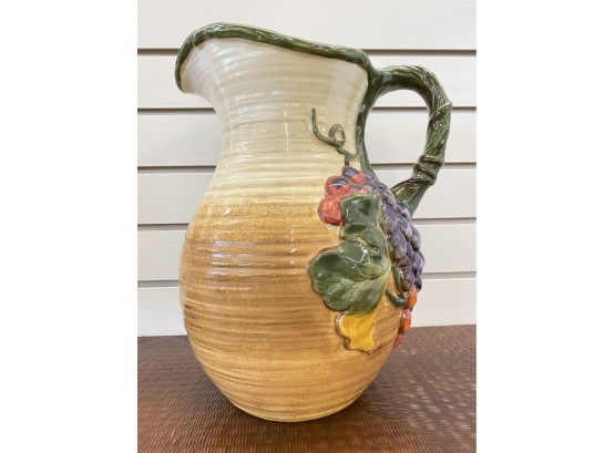 Large Pitcher By Certified International Tuscany