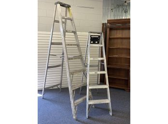 Lot Of 2 Aluminum Ladders