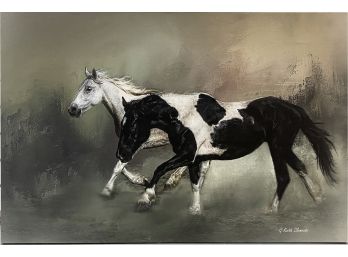 Horse Print On Canvas By G. Keith Clamence
