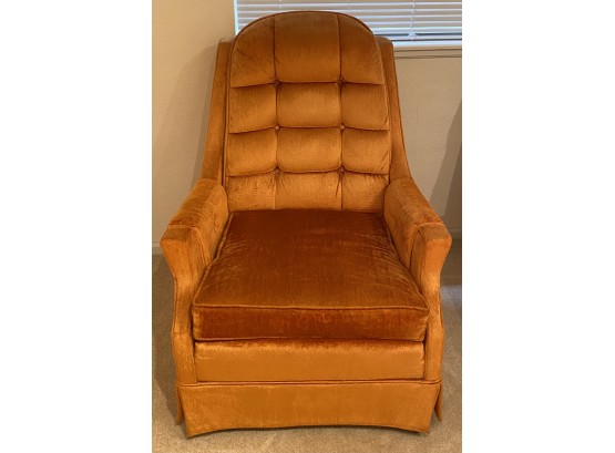 Vintage Orange Chair By Mastercraft Of Omaha Classic (Needs Cleaning)
