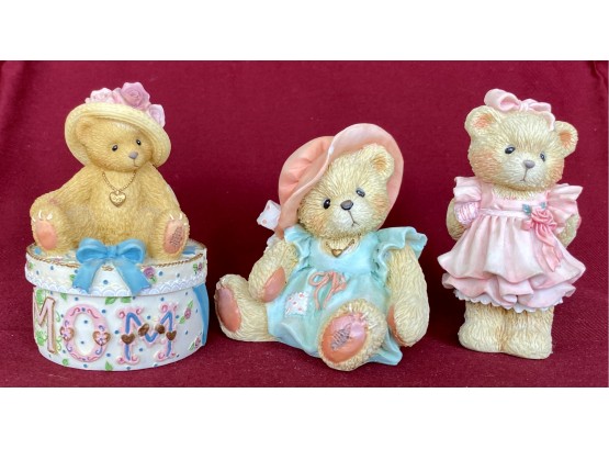 Two Mother's Day Themed Cherished Teddies And A Cherished Teddies MOM Box