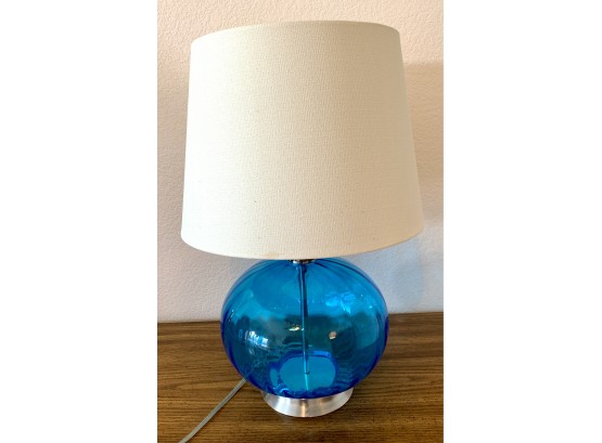 Round Transparent Blue Sphere Lamp