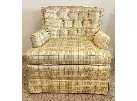 Adorable Plaid Swivel Chair By Drexel Heritage Furnishings And Upholstered By Heritage Distinctive Upholstery