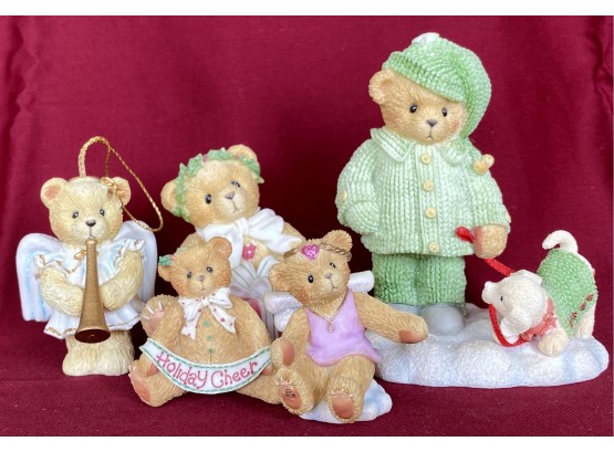Lot Of Christmas And Winter Themed Cherished Teddies