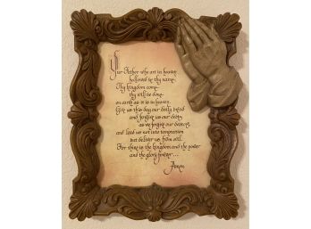 'Our Father' Prayer In Beautiful Wooden Frame (12.5 By 11 Inches)