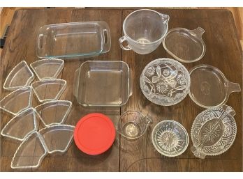 Misc Glass Kitchen Items Including Pyrex