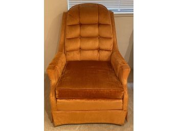 Vintage Orange Chair By Mastercraft Of Omaha Classic (Needs Cleaning)