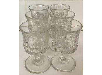 Six Glass Cups