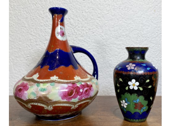 Two Small Decrative Vases From India