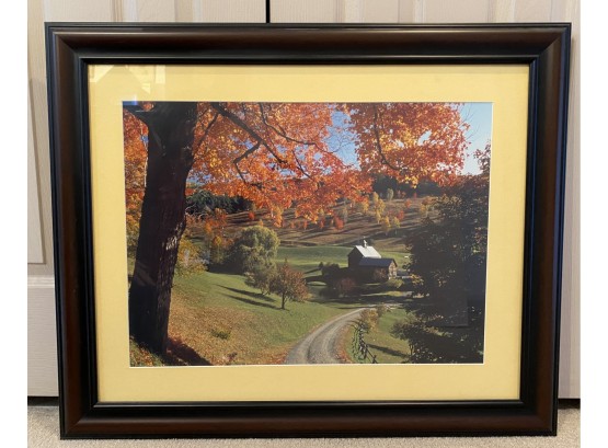 Framed Photograph Of Autumn Farmstead