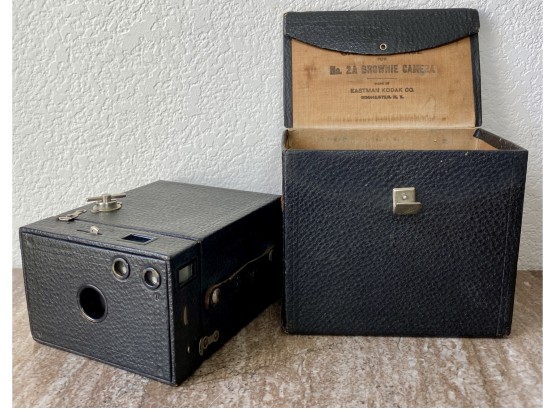 Vintage Kodak 'No. 2A Brownie Camera' W/ Leather Case