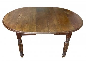 Vintage Wooden Dining Room Table With Extenders