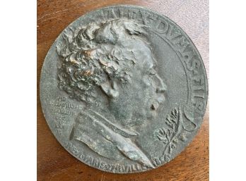 Copper Round Bust Of Alexandre Dumas Fils