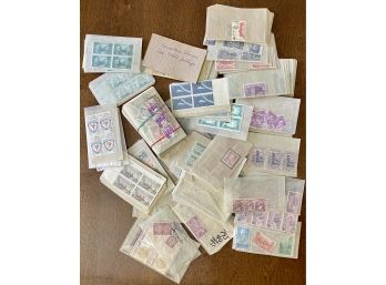 Large Collection Of Stamps With Box Includes George Washington Penny Stamp