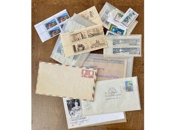 Lotf Of Vintage Stamps And Envelopes (New Plate Blocks)