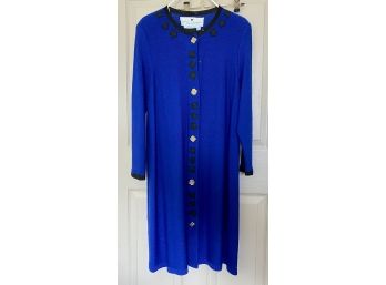 Cobalt BlueWool  Fabrikant Signature Long Vintage Blue Sweater Dress Size Medium