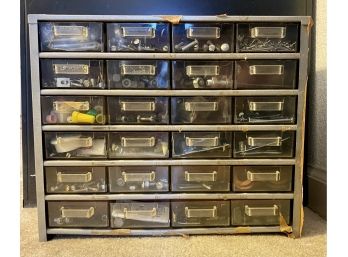 Vintage Knick-knack Or Fastener Organizer (Includes Some Bolts And Screws)
