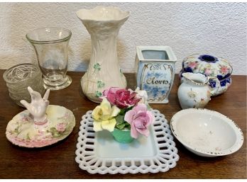 Lot Of Miscellaneous China Including Cute Limoges Ring Display Tray