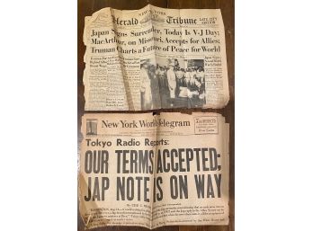 Two 1945 Newspapers (feat. Japan Surrender)