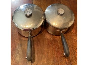 Revere Ware Copper Bottom Pans And Tea Kettle