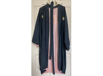 Silk Kimono 100 Percent Silk Made In Japan, Pink And Black