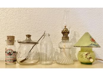 Lot Of Small Vintage Glassware Items (5 Pieces)