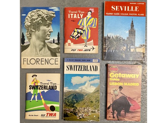 Collection Of Vintage Travel Guides From Italy Spain Switzerland 60s/70s