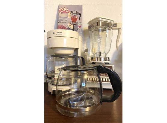 Osterizer 10 Blender With Manual And Black And Decker Coffee Pot
