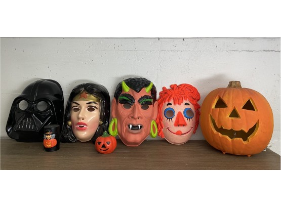 Lot Of Halloween Decorations And Masks