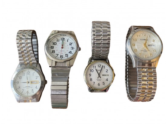 A Great Collection Of Vintage Men's Watches Including Timex And Benrus