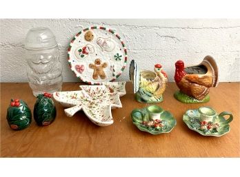 Collection Of Vintage Assorted Holiday Ceramics