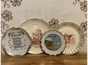 A Nice Grouping Of Decorative Plates Including Commemorative Church Plates From Greeley And Cheyenne