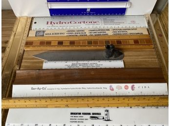 A Grouping Of Vintage Rulers