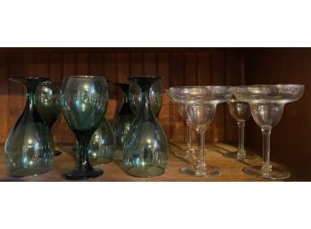 Great Grouping Of Wine And Libbey Margarita Glasses