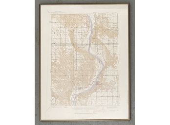 Vintage Topographic Map Of Chamberlain SD 1935