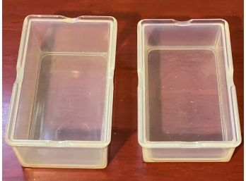 Pair Of Two OLD FRY GLASS SPASO SAVO OPALESCENT LOAF PANS