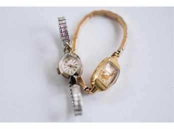 Pair Of Two Antique Gold Toned Watches