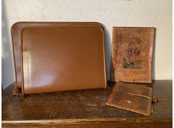 Leather Book Covers And Vinyl Zip Organizers