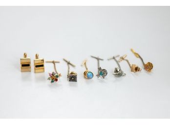 A Nice Grouping Of Vintage Cufflinks Including Fred Harvey Arrows